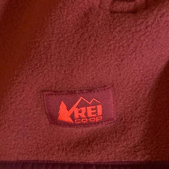 REI fleece full zipper dark orange jacket small - Picture 4 of 5